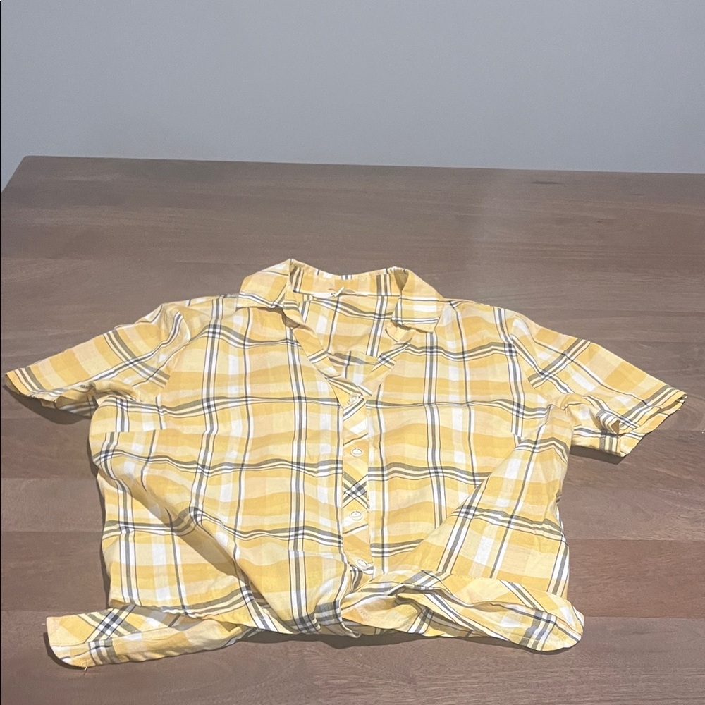 Puella Anthro Yellow Plaid Button-Down Shirt - Women